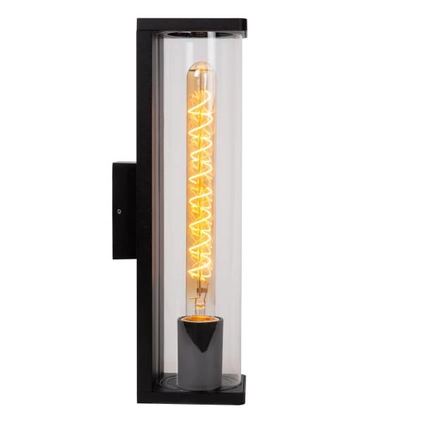 Lucide SLIGO - Wandlamp Binnen/Buiten - 1xE27 - IP54 - Zwart - detail 1